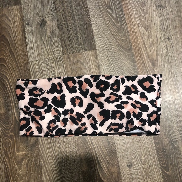 Leopard Print Bandeau Bikini Top from Shein - Picture 1 of 3